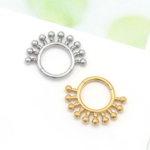 Anillo de Nariz de Acero Inoxidable con Diseño de Estrella de Zirconia, Apertura Sin Costuras para Joyería de Perforación Nasal - Product Image 3
