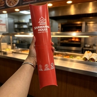 Boîte d'emballage alimentaire portable en carton de qualité alimentaire pour burrito grillé, à ouverture facile, avec logo personnalisé, pour shawarma à emporter