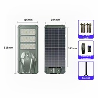 Lampadaires alimentés par l'énergie solaire fabricant prix aluminium étanche Ip65 100w 200w 300w 400w 500W zones rurales lampes solaires à LED