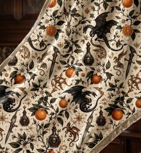 Tissu d'ameublement imprimé fantaisie complexe de designer, vendu au mètre, textile artistique durable pour la restauration de meubles et les coussins - Product Image 5