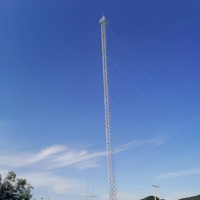 Torre de meteorología profesional para evaluación de recursos eólicos, mástil de celosía autoportante de 120 m para el sitio y monitoreo de proyectos de energía eólica