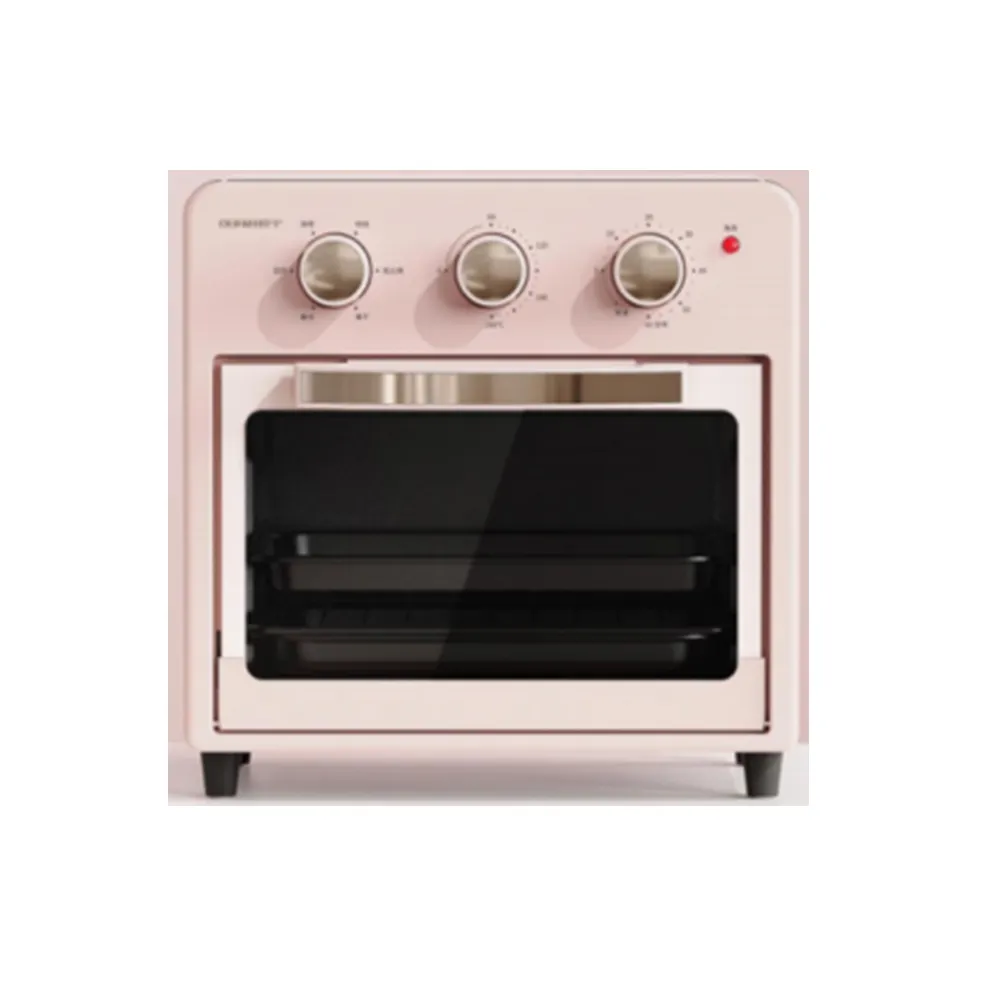 Electrodomésticos de Cocina PARA EL Hogar, Tostadora Eléctrica de Convección de Color Rosa, Horno Freidora de Aire de Secado Circulante de Aire Caliente con Control de Perilla, 12L