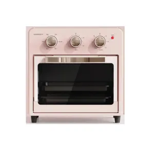 12L Home Kitchen Appliances Electric Pink Color Convection Toaster Hot Air Circulating Drying Air Fryer Oven with Knob Control