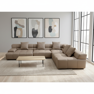 Ensemble de canapés italiens modernes, résistant aux griffures des chats, finition mate, design minimaliste, forme <span class=keywords><strong>en</strong></span> L, canapé pour salon, sans entretien. - Product Image 2