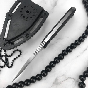 Mini couteau de survie d'extérieur à lame fixe droite, Full TANG, portable, pour camping et chasse, manche G10, DIY OEM, 5Cr15MoV, 53-57HRC - Product Image 3