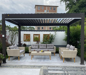 Personnalisé Cour Auvent Toit Ouvrant 3X4 4X4 3X6 3X5 <span class=keywords><strong>4X6</strong></span> 4X5 5X5 3X3 Aluminium Pergola - Product Image 5
