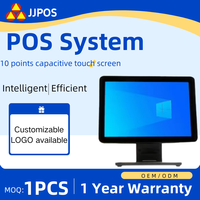 Terminales POS de Pantalla Táctil Capacitiva Dual de 15 Pulgadas, Windows/Android, Caja Registradora para Comercio Minorista y Restaurantes, Gran Venta