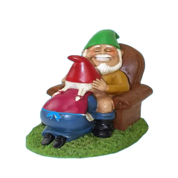 Custom Grappige Decoratieve Gelukkige Paar Hars Tuin Gnome