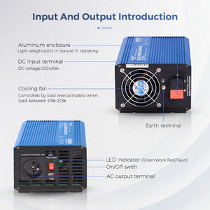 1000W 순수 사인파 전원 인버터 트럭/RV 인버터 <span class=keywords><strong>12V</strong></span> <span class=keywords><strong>DC</strong></span> 110V <span class=keywords><strong>AC</strong></span> 컨버터 USB - Product Image 2