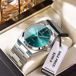 นาฬิกาข้อมือผู้ชาย POEDAGAR 930 รุ่นใหม่ ปี 2024 หรูหรา กันน้ำ เรืองแสง แสดงวันที่และวันในสัปดาห์ สายสแตนเลส สไตล์ลำลอง นาฬิกาควอตซ์ - Product Image 4