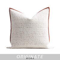 RUIYI maison couleur unie 50X50CM jeter taie d'oreiller lumière luxe coton lin Textile housse de coussin couture pour hôtel décoration