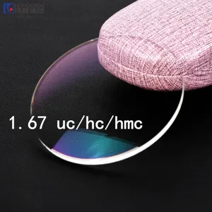 HONGCHEN lensa kacamata optik 1.67, indeks tinggi lensa resep oftalik potongan lensa kacamata