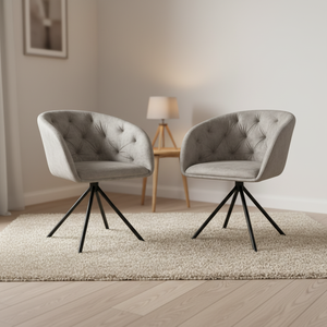 Chaise de salle à manger pivotante en velours moderne pour bureau à domicile, pivotant à <span class=keywords><strong>180</strong></span> degrés, chaise de salle à manger rembourrée en velours pour hôtel, cuisine, salle à manger - Product Image 2