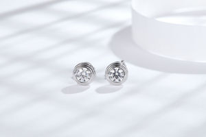 Pendientes de Burbuja de Moda, Plata Pura con Piroxeno, Joyería de Moda 2024, Pequeño Proveedor - Product Image 2