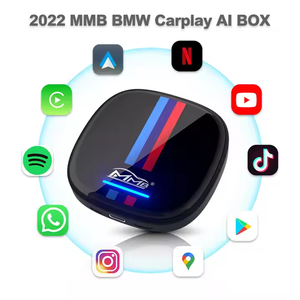 MMB MAX BMW AI BOX CarPlay Box Adaptador inalámbrico Apple Carplay Android 13 con adaptador 8 + 128GB Funciona con OEM Wireless Carplay - Product Image 1