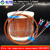 Waterproof and Oil Resistant Probe, PTFE Wire Temperature Sensor Package, Six Sided Clamp, T/J/K Type Thermocouple