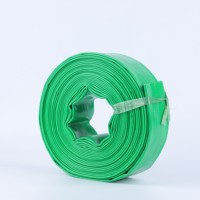 Tuyau de refoulement d'eau plat en PVC, longueur personnalisée, flexible, pour irrigation agricole, couleur verte, toutes tailles disponibles