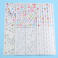 Autocollants pour le visage, autocollants en strass acrylique en forme d'étoile, de papillon, de cœur, d'aile d'ange, ornements faciaux pour enfants pour le carnaval, le cosplay