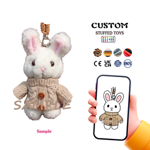 Juguetes de <span class=keywords><strong>Peluche</strong></span> de Lana Blancos Pequeños Personalizados con Técnica de Bordado, Venta Directa de Fábrica, Juguetes de <span class=keywords><strong>Peluche</strong></span> de <span class=keywords><strong>Tela</strong></span> Suave Personalizados - Product Image 3