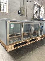 Réfrigérateur commercial de comptoir à triple porte vitrée pour boissons, refroidisseur de boissons, Kegorator à dégivrage automatique