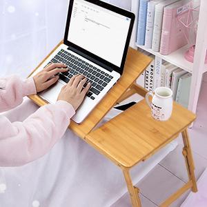 โต๊ะไม้ไผ่วางแล็ปท็อปพับได้สำหรับวางแล็ปท็อปบนตักคอมพิวเตอร์โต๊ะโน๊ตบุ๊คที่วางแท็บเล็ตพีซีถาดไม้ไผ่สำหรับวางแล็ปท็อปบนเตียง - Product Image 3
