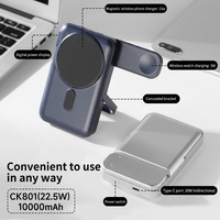Chargeur de montre portable magnétique sans fil de haute qualité 10000 mAh avec support, logo personnalisé disponible, design idéal pour les voyages