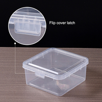 Boîte alimentaire transparente en plastique PP de qualité alimentaire avec couvercles, boîte à emporter avec couvercle rabattable