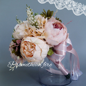 <span class=keywords><strong>Bouquet</strong></span> <span class=keywords><strong>de</strong></span> <span class=keywords><strong>mariée</strong></span> artificiel <span class=keywords><strong>de</strong></span> pivoines et succulentes <span class=keywords><strong>de</strong></span> style européen, thème vintage rose lotus, fournitures <span class=keywords><strong>de</strong></span> célébration <span class=keywords><strong>de</strong></span> mariage, modèle en gros - Product Image 5