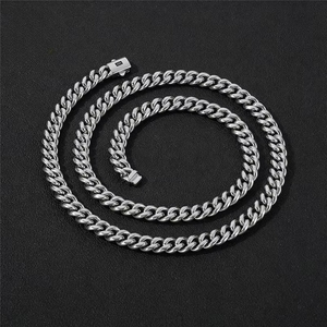 12mm <span class=keywords><strong>22K</strong></span> 금도금 스테인리스 스틸 쿠반 링크 체인 목걸이 남성용 힙합 주얼리 - Product Image 1