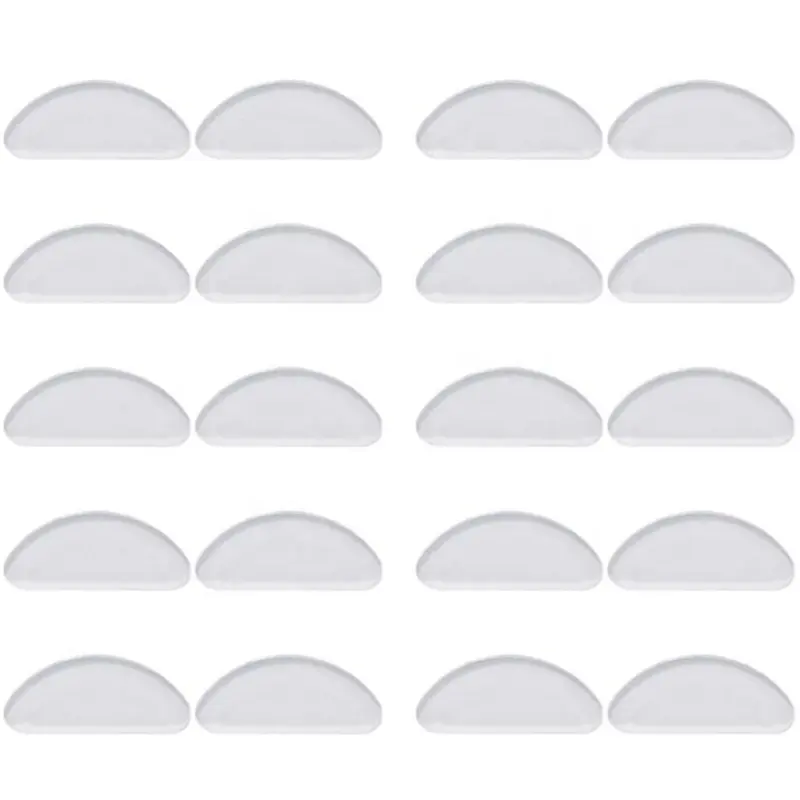 soft clear anti-slip hot sale D shape adhesive optical silicone nose pad for eyeglasses