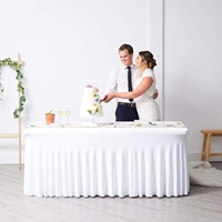Nappes de table en spandex pour tables rectangulaires de 6 pieds et 8 pieds