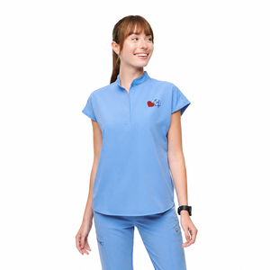 Ensemble d'uniformes vétérinaires brodés sur mesure avec logo cœur et chat pour le personnel d'hôpital vétérinaire - Product Image 3
