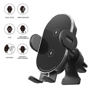 Top Sản phẩm bán chạy trong Alibaba kép cuộn dây 15 Wát sạc nhanh tự động kẹp cảm ứng điện thoại chủ không dây Car Charger núi - Product Image 6