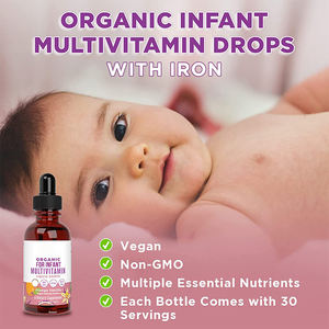 Oem Odm Hete Verkoop Organische Multivitamine Vloeibare Druppels Baby Kinderen Vloeibare Multivitamine En Minerale Supplementen Ondersteunt Immuunsysteem - Product Image 4
