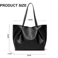 Nouvelle mode Sacs à main fourre-tout à bandoulière en cuir PU de couleur unie pour femmes