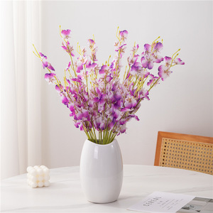 Qq342 estilo barato Artificial Delphinium boda escenario decoración flor seda amarillo flor Artificial - Product Image 4