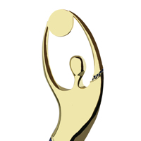 Figurines de trophée, nouveau Design, trophée en cristal, figurines en métal avec Base en cristal pour la cérémonie de remise des prix