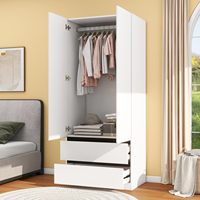 Armoire blanche avec 2 tiroirs