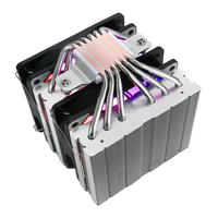 QiuzAim 120mm 6 caloduc 5V3Pin ARGB 4pin PWM ventilateur double tour Air 1700/1851 CPU refroidisseur pour AM5/AM4 PC carte mère 2011 dissipateur thermique