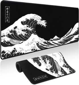 لوحة ماوس مزخرفة بأزهار كبيرة الحجم مخصصة، مقاومة للماء، مانعة للانزلاق، مع حواف معززة - Product Image 1