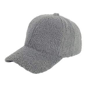 Chapeau d'hiver pour femme, style casquette de baseball en fausse fourrure d'agneau, motif simple, chaud - Product Image 5