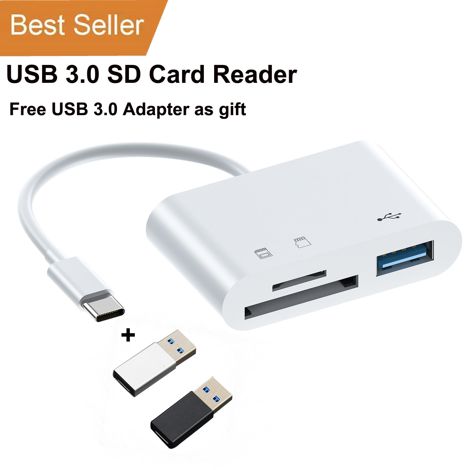 SD/TF/USB 3 dans 1 Type C