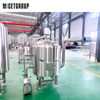 Cuve de brassage de thé Kombucha 200L en acier inoxydable 304 avec agitation électrique double et chauffage direct, filtre à mailles et pompe