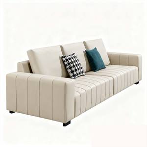 लिविंग रूम के लिए पियानो कुंजी शैली चमड़े के सोफे सेट, तीन-सीटर रंग और आकार में अनुकूलित किया जा सकता है। - Product Image 1