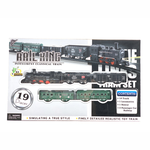 19 Uds. Conjunto de modelo de tren clásico ensamblado simulación de coche de riel eléctrico juguetes para niños - Product Image 5