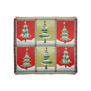 Giáng sinh hiện đại lễ hội Jacquard thêu dệt chăn ném sofa bìa và bảng vải thân thiện với da tùy chỉnh kích thước thấp moq - Product Image 5