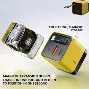 UE EE. UU. Reino Unido 3 en 1 PD Adaptador de viaje 80W GaN Cargador rápido Enchufe de pared retráctil con cable USB C A + C Módulo de carga rápida para teléfonos - Product Image 4