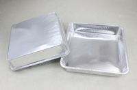 Plat en aluminium grand format 4600 ml, article 40433, plateau carré résistant au four pour écrevisses, poisson grillé, buffet de fruits de mer, emballage à emporter