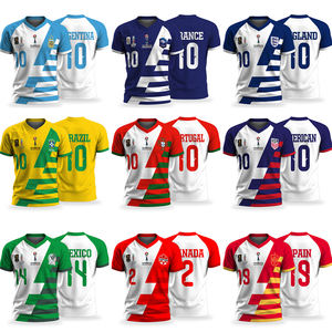 <span class=keywords><strong>Camiseta</strong></span> Personalizada al por Mayor para la Copa Mundial <span class=keywords><strong>de</strong></span> Fútbol 2026 - Jersey <span class=keywords><strong>de</strong></span> Fútbol <span class=keywords><strong>de</strong></span> Argentina y Brasil 100% Poliéster Imprimible al por Mayor - Product Image 1