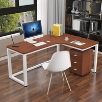 Escritorio de Computadora en Forma de L para Oficina Individual, con Gabinete de Almacenamiento Móvil, Muebles para Estudio en Casa, Venta al Por Mayor
